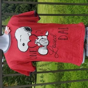 NWT Peanuts Snoopy One Loved Dad T-Shirt Size Medium